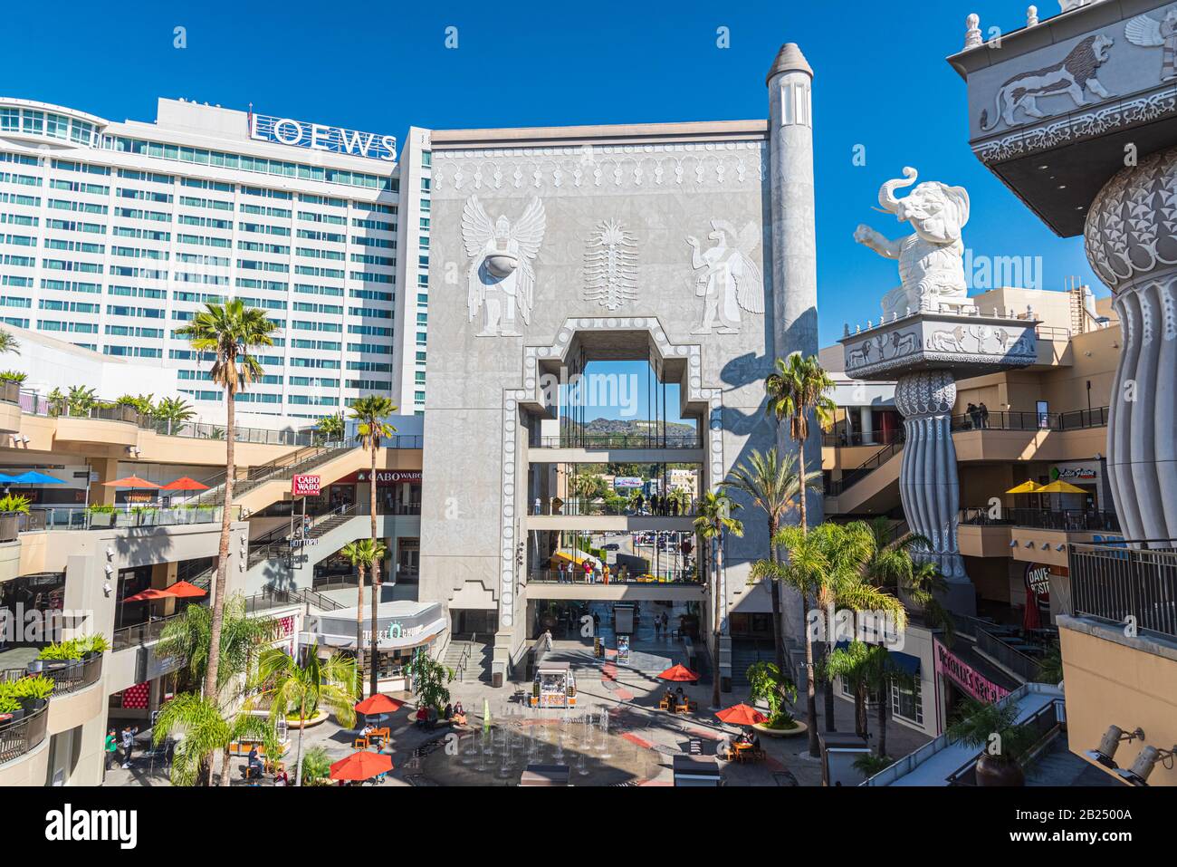 Los Angeles, California - February 8, 2019: View of the interior square of the Dolby Theatre in Los Angeles Stock Photo