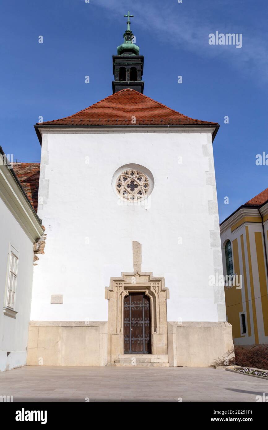 Later Gothic St. Anna Chapel built around 1485 in Szekesfehervar, Hungary. Stock Photo
