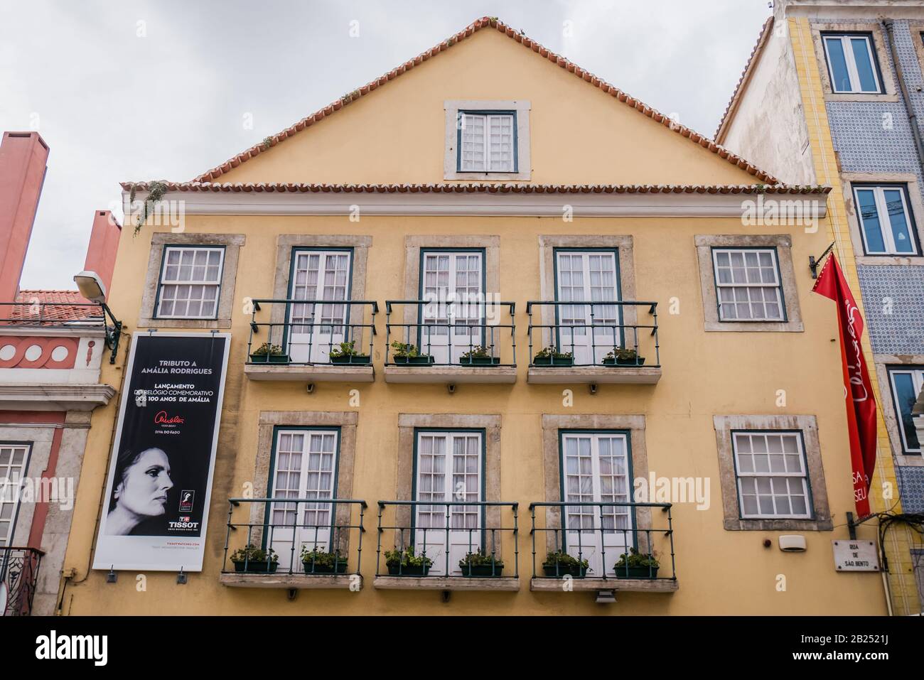 Amalia Rodrigues House Museum is dedicated to the life of Portuguese singer, actress Amalia Rodrigues, widely known as queen of Fado music, Lisbon, Po Stock Photo
