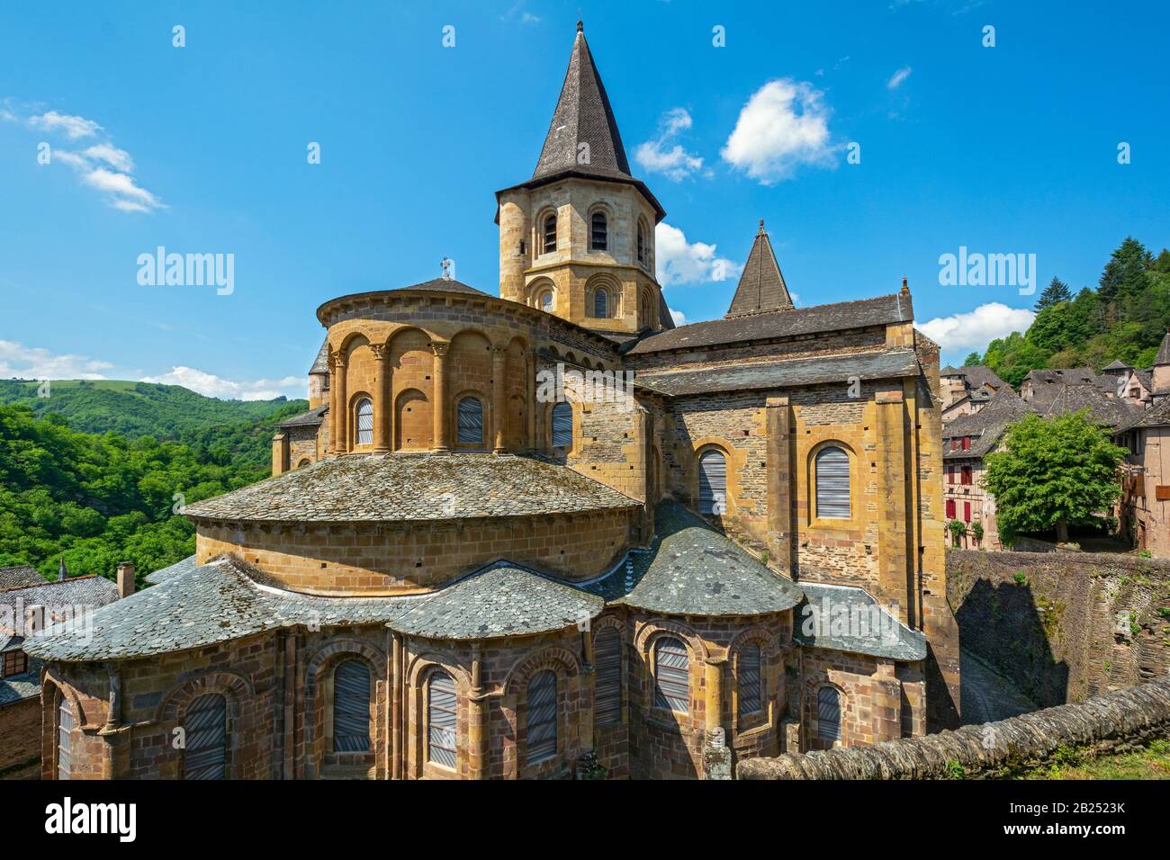 France, Conques, Abbey Church of SainteFoy Stock Photo Alamy
