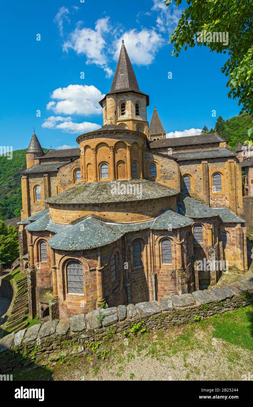 France, Conques, Abbey Church of SainteFoy Stock Photo Alamy