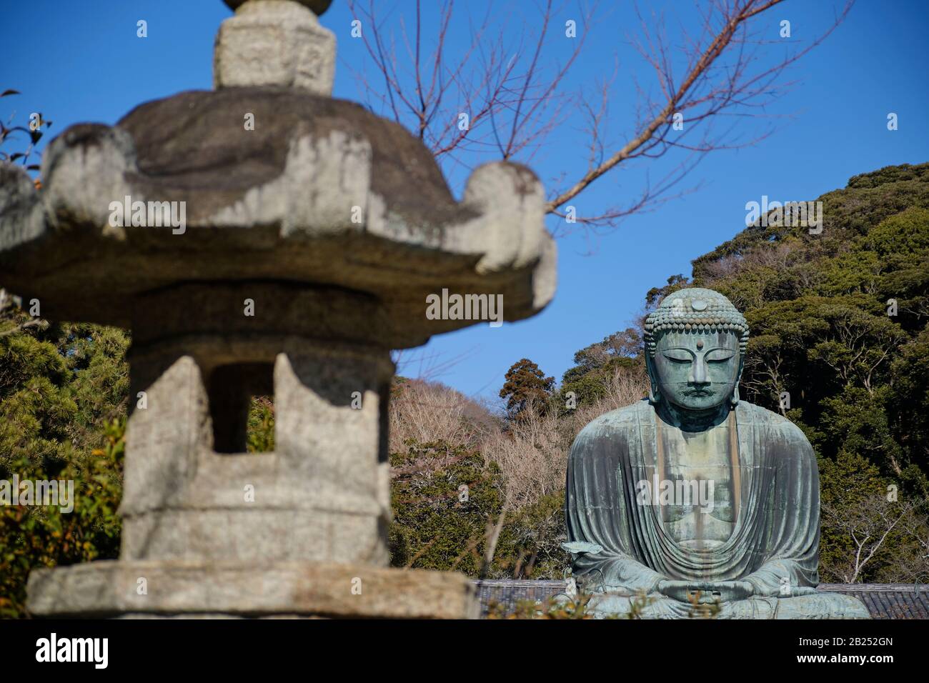 The giant bronze Buddha (Daibutsu) at the Kotokuin temple in Kamakura