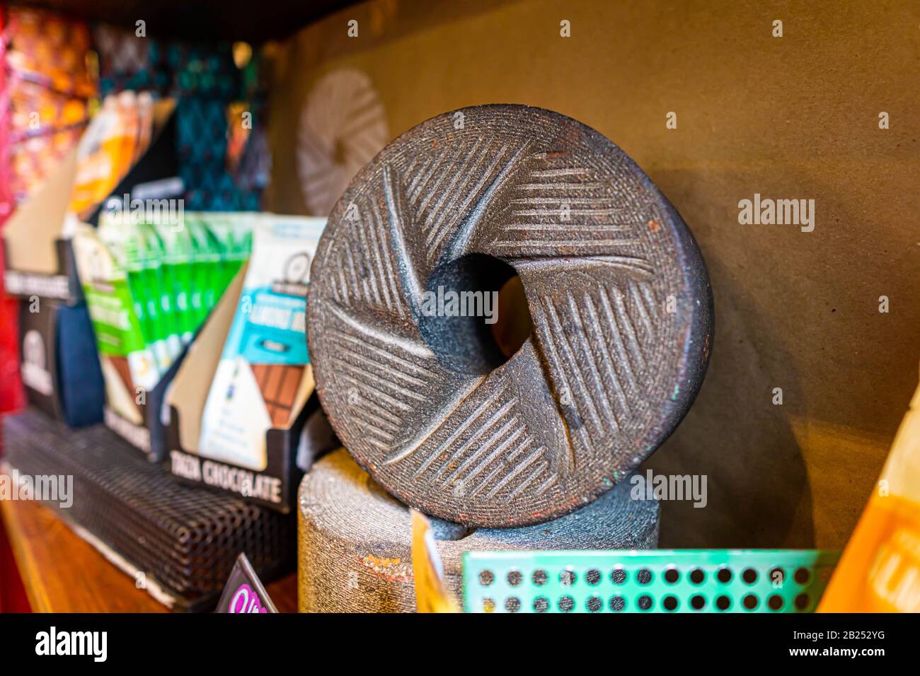 Chocolate grinding stone for MexicanStyle American Craft Chocolate