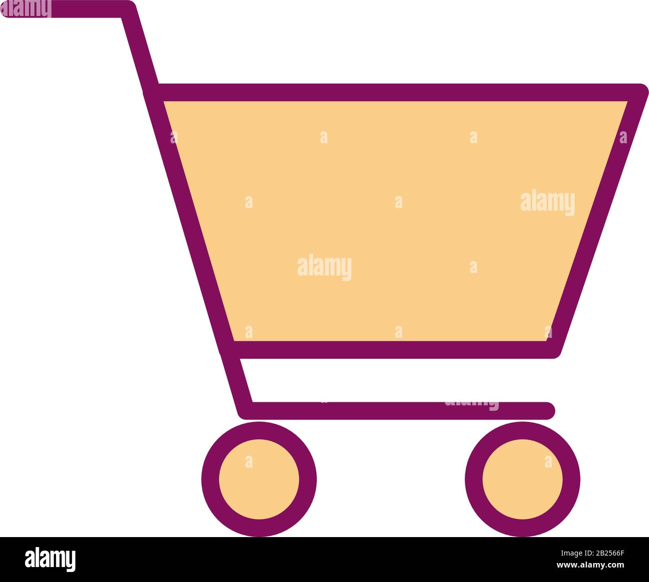 Isolated shopping cart line and fill style icon vector design Stock ...
