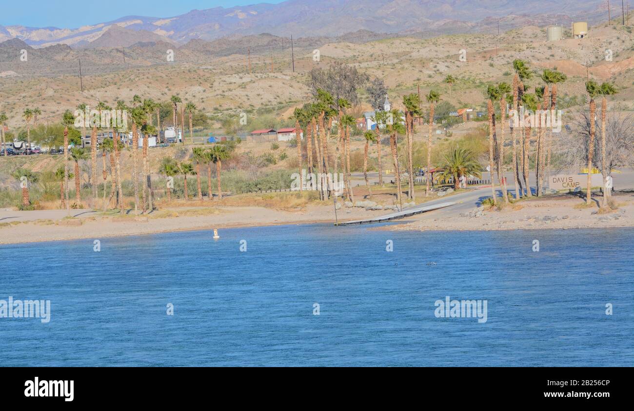 Davis Camp Boat Ramp on the Colorado River In Bullhead, Mohave County