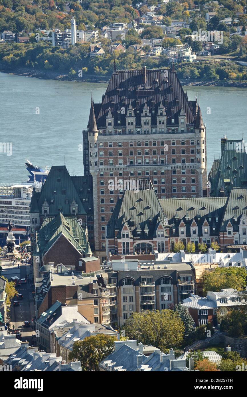 Fairmont Le Château Frontenac, Ville de Quebec, Quebec, Canada Stock