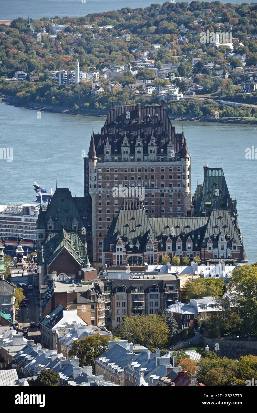 Fairmont Le Château Frontenac, Ville de Quebec, Quebec, Canada Stock