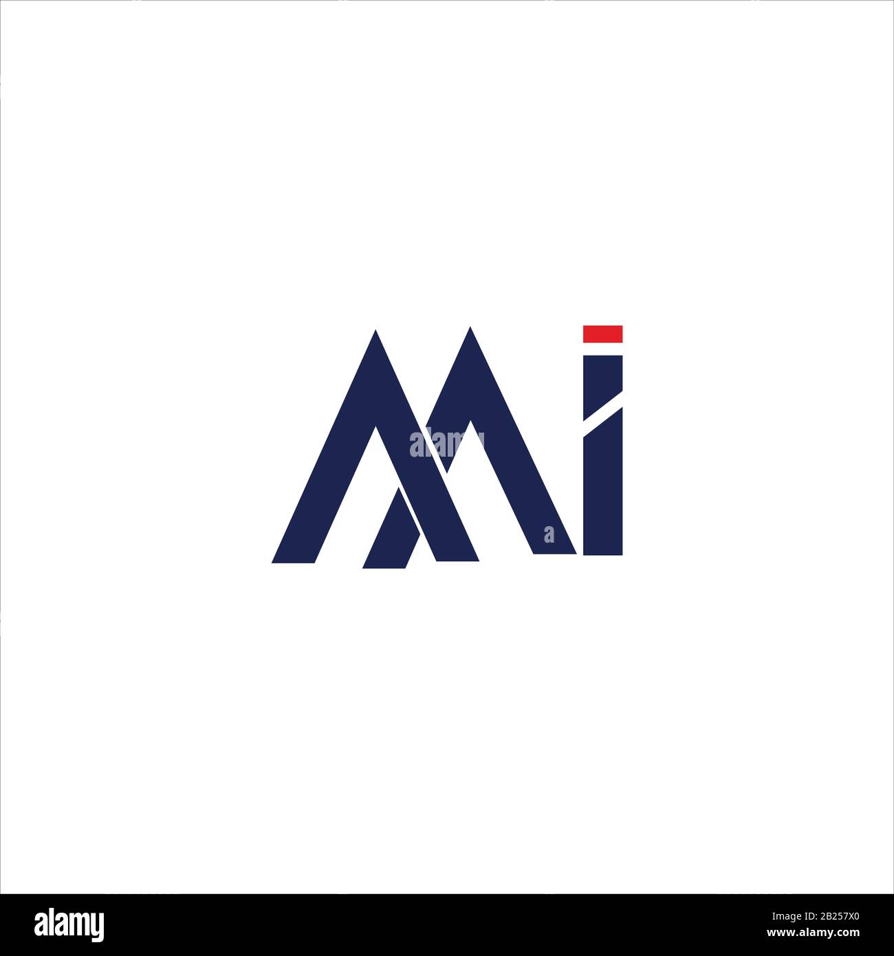 Initial letter mi  logo or im logo vector design template Stock Vector