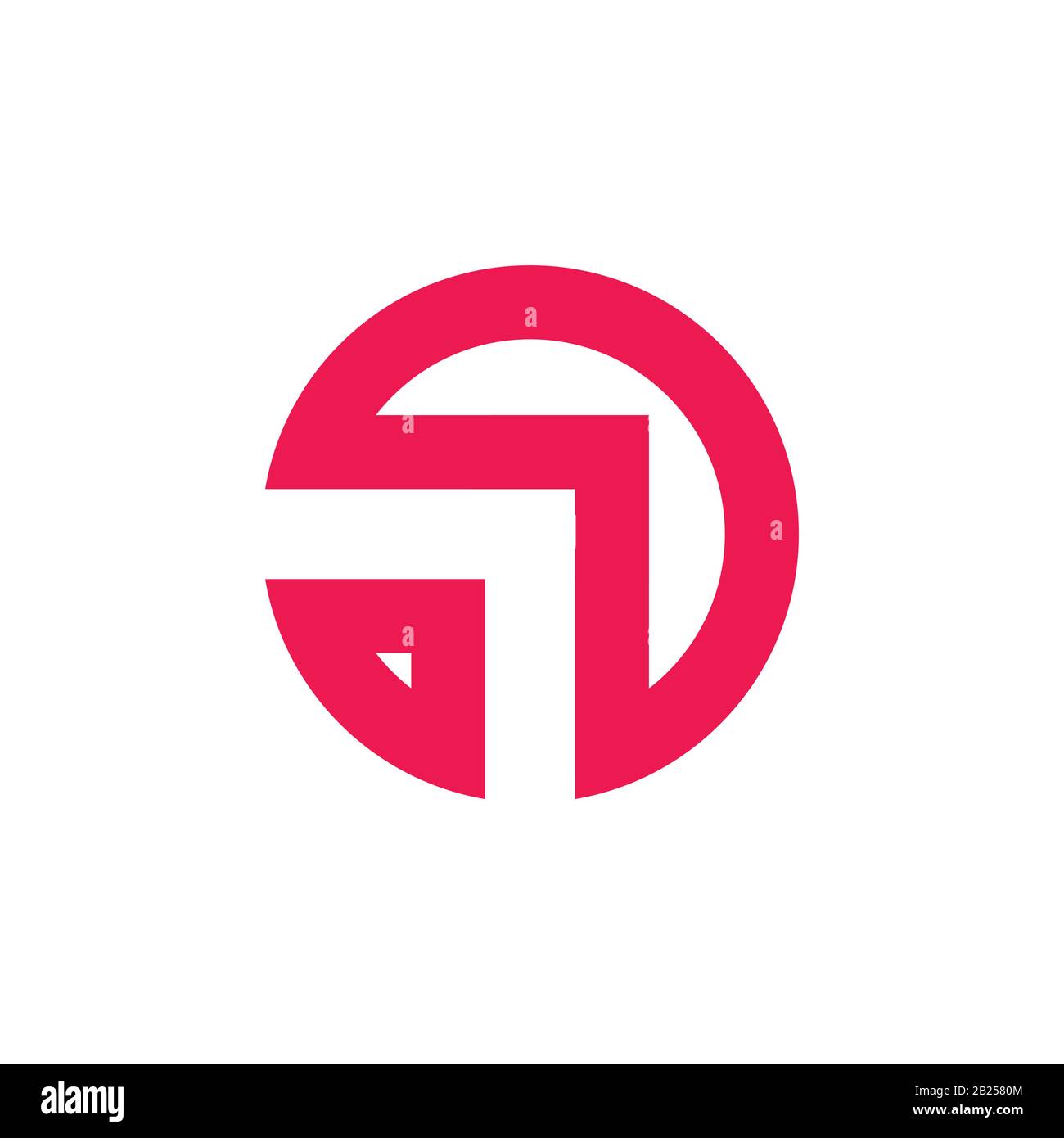 arrow up simple line geometric circle logo vector Stock Vector Image ...