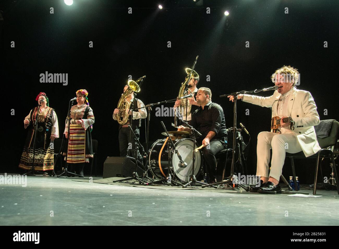 Goran Bregovic show in the concert hall La Riviera in Madrid, Spain - Stock Image