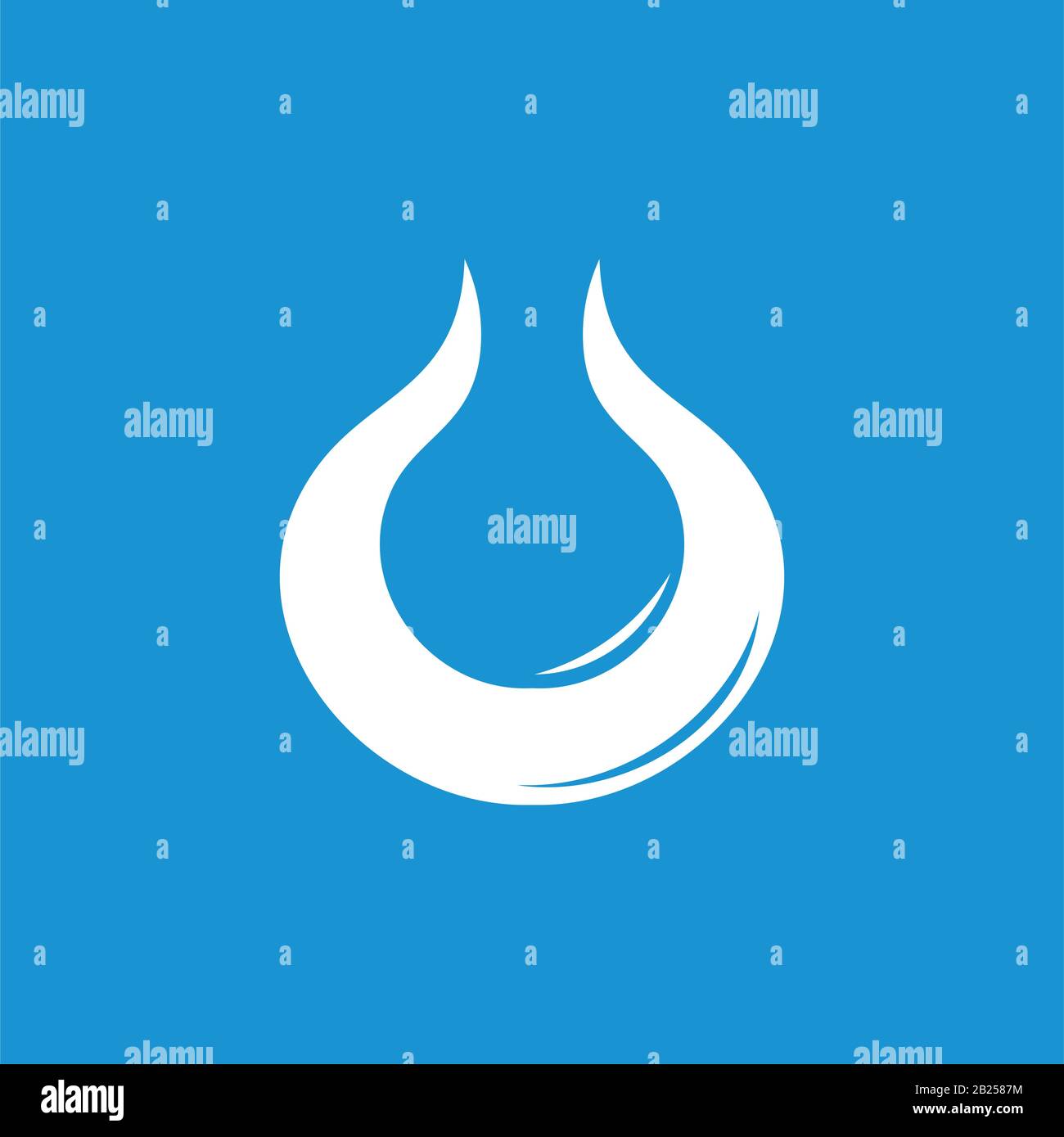 abstract water drop circle fresh symbol logo Stock Vector