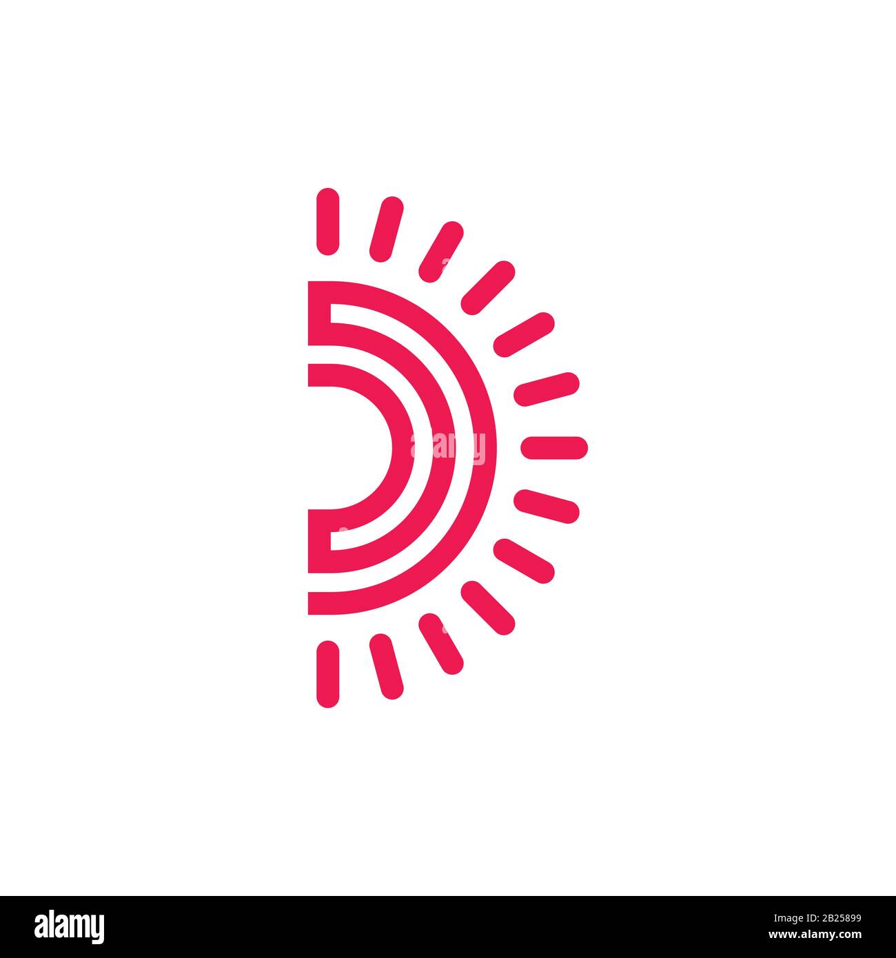letter d sun geometric line logo vector Stock Vector Image & Art - Alamy