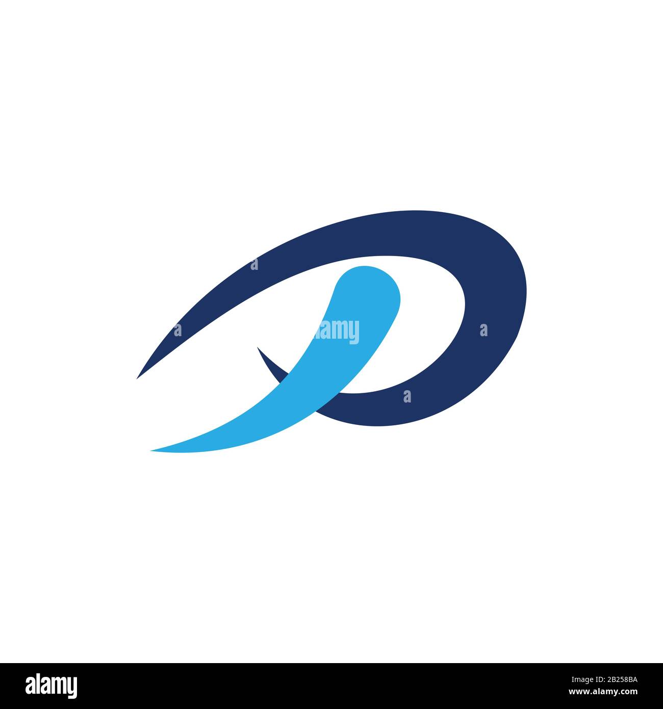letter pd curves motion logo vector Stock Vector
