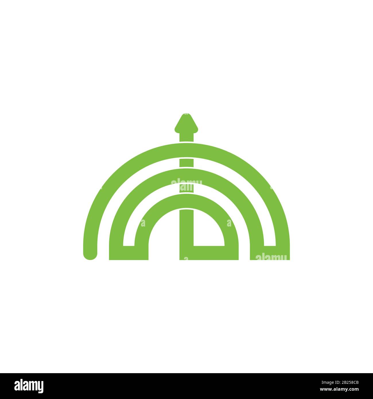 abstract curves geometric line arrow up simple logo vector Stock Vector ...