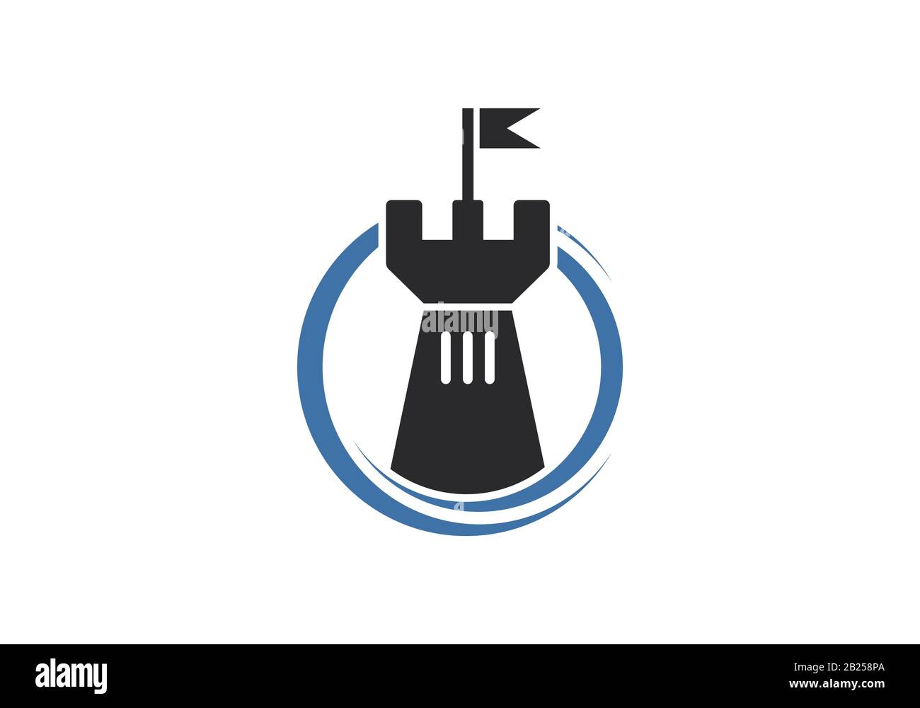 Castle logo icon vector illustration design template Stock Vector Image ...
