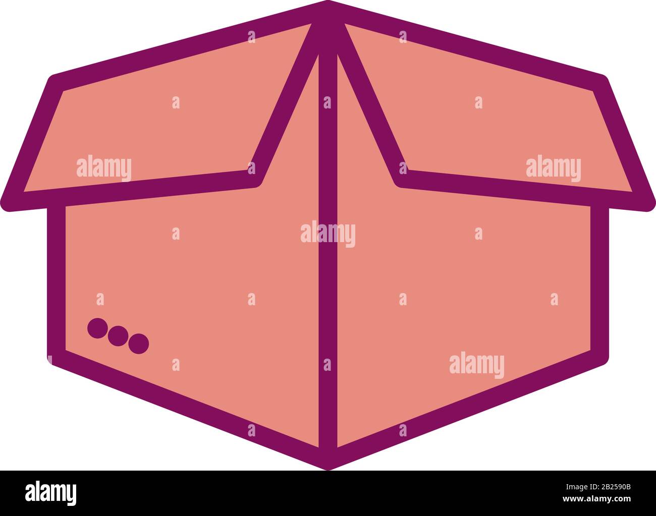 Isolated delivery box line and fill style icon vector design Stock ...