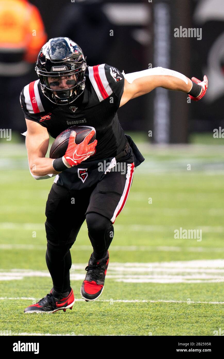 East Rutherford, New Jersey, USA. 29th Feb, 2020. New York Guardians wide  receiver Colby Pearson (3) in action during the XFL game against the Los  Angeles Wildcats at MetLife Stadium in East