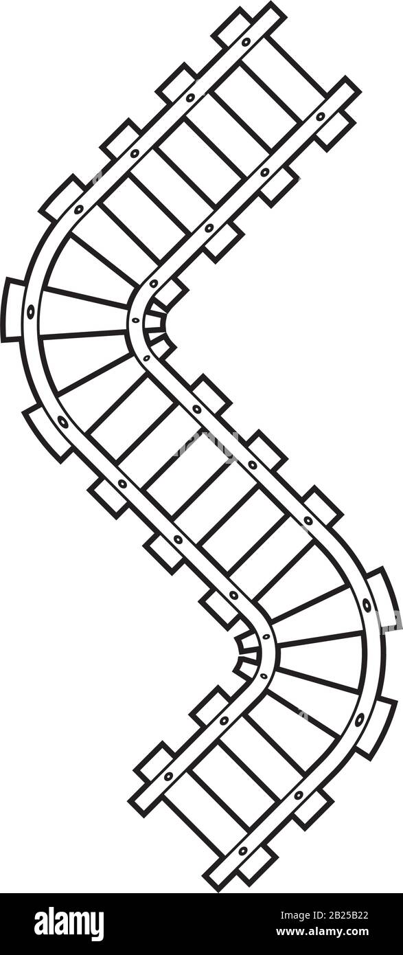 Train tracks vector icon design template illustration Stock Vector ...
