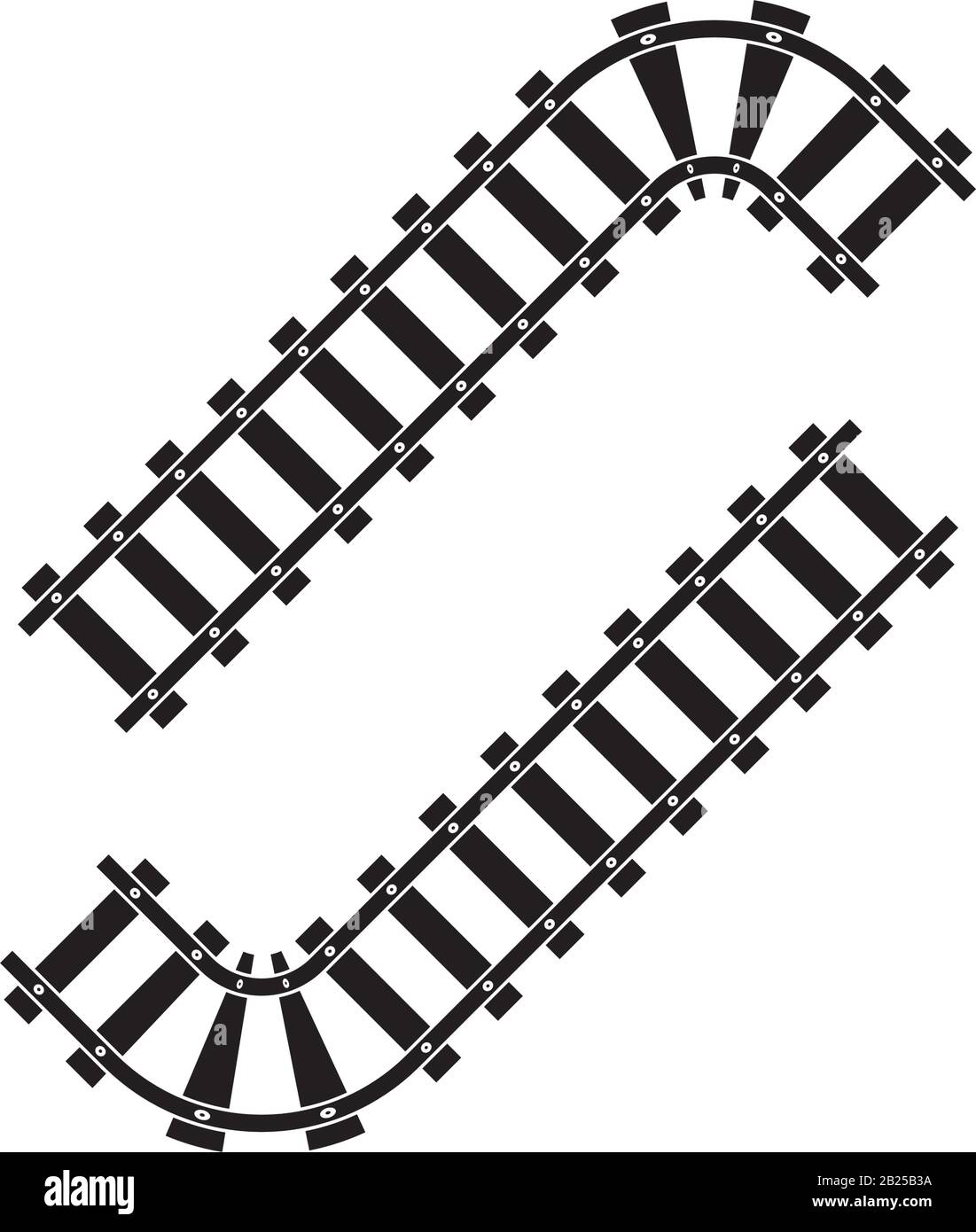 Train tracks vector icon design template illustration Stock Vector