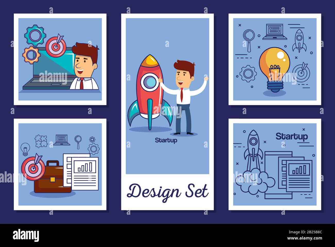 designs set of startup business icons Stock Vector Image & Art - Alamy