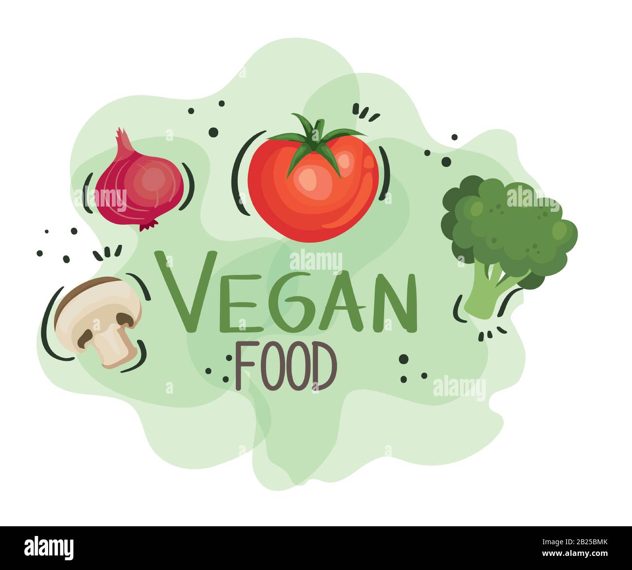 vegan food poster with tomato and vegetables Stock Vector Image & Art ...