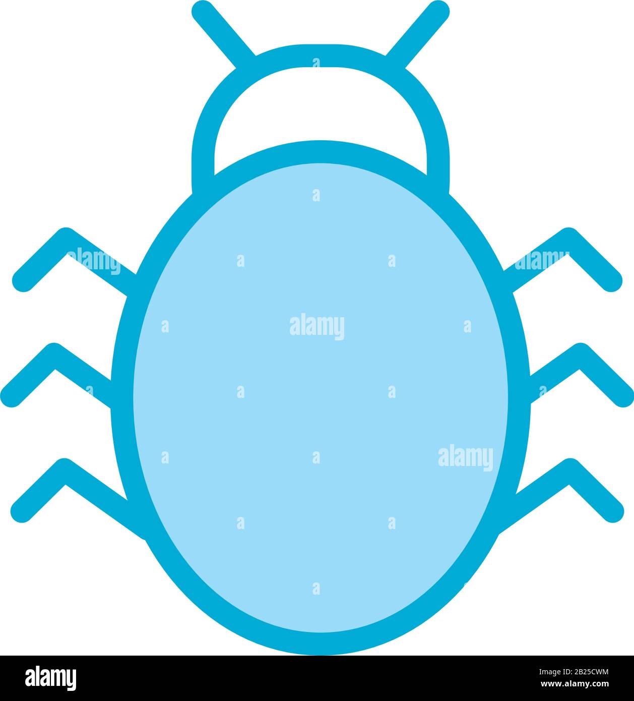 Isolated bug line and fill style icon vector design Stock Vector