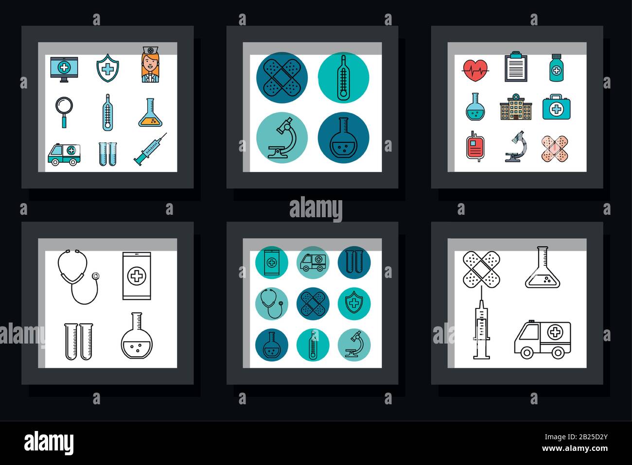 bundle designs of medicine icons Stock Vector Image & Art - Alamy