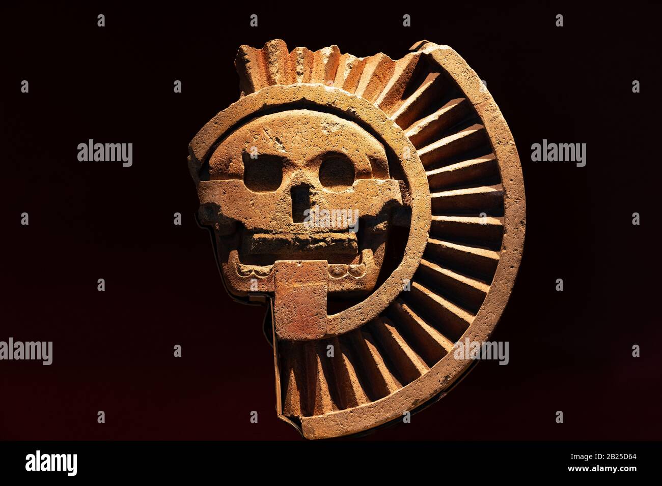 Sculpture of Mictlantecuhtli, the God of Death in Aztec mythology and religion, Mexico City, Mexico. Stock Photo