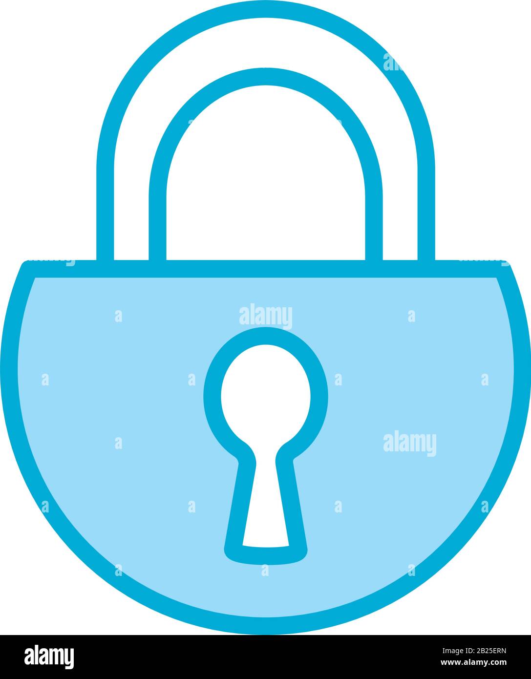 Isolated padlock line and fill style icon vector design Stock Vector ...