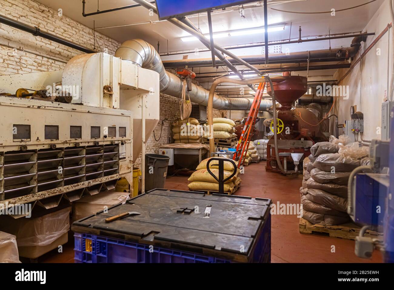 Cambridge MA USA - feb 29 2020 - Inside of a chocolate factory Stock Photo