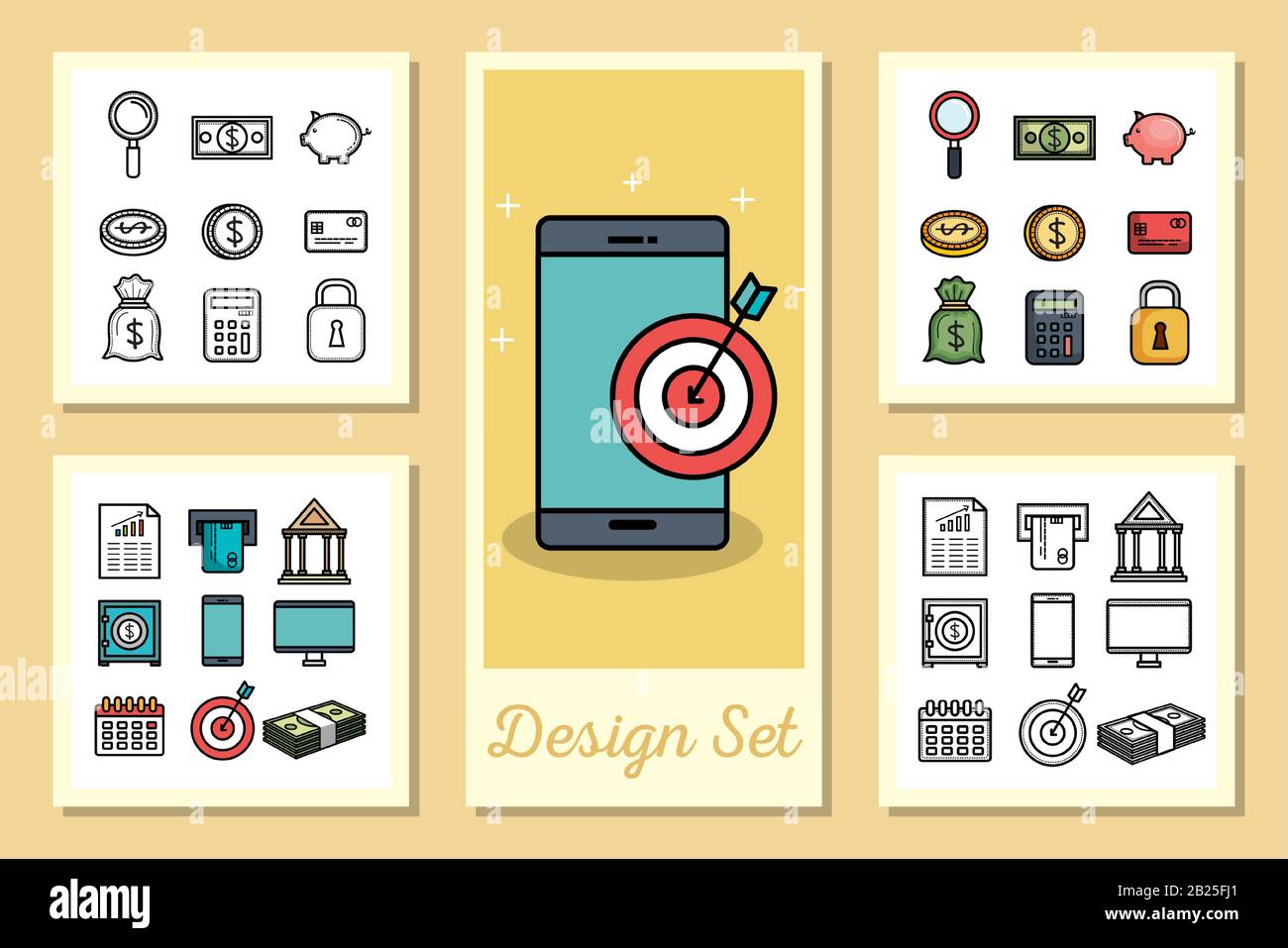 designs set of money icons Stock Vector Image & Art - Alamy
