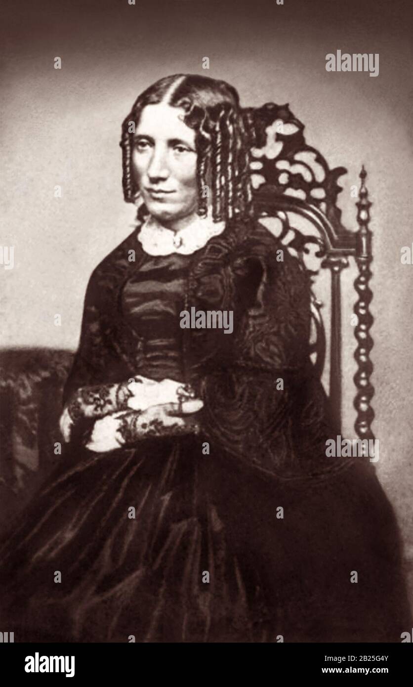 Harriet Beecher Stowe (1811-1896), author of Uncle Tom's Cabin. Stock Photo