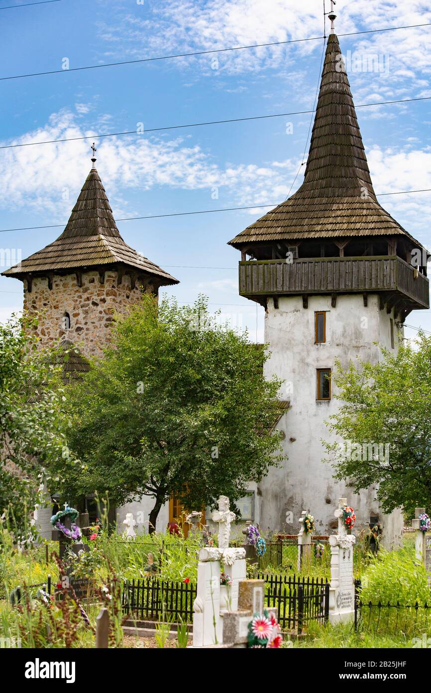 Romanian sacral architecture. Old orthodox church. Romania Stock Photo ...