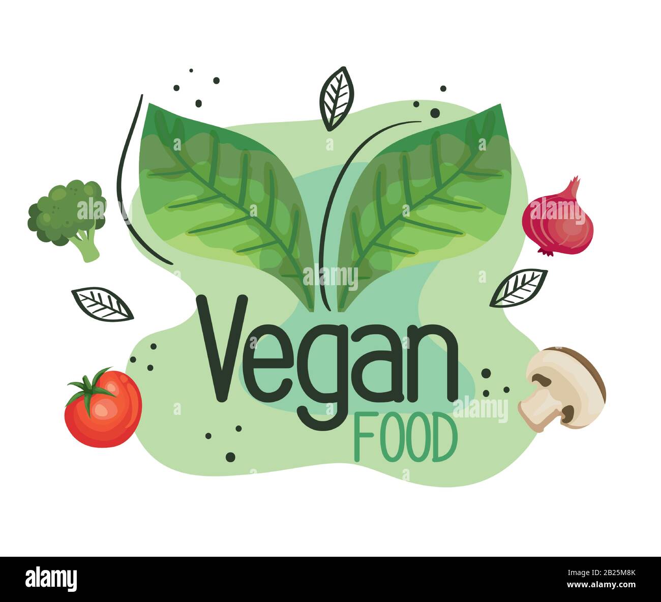 vegan food poster with tomato and vegetables Stock Vector Image & Art ...