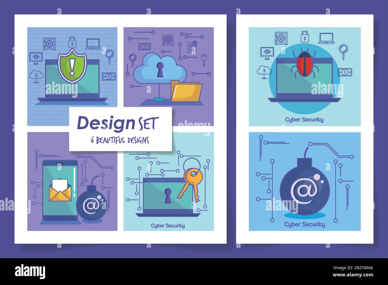 six designs of cyber security icons Stock Vector Image & Art - Alamy