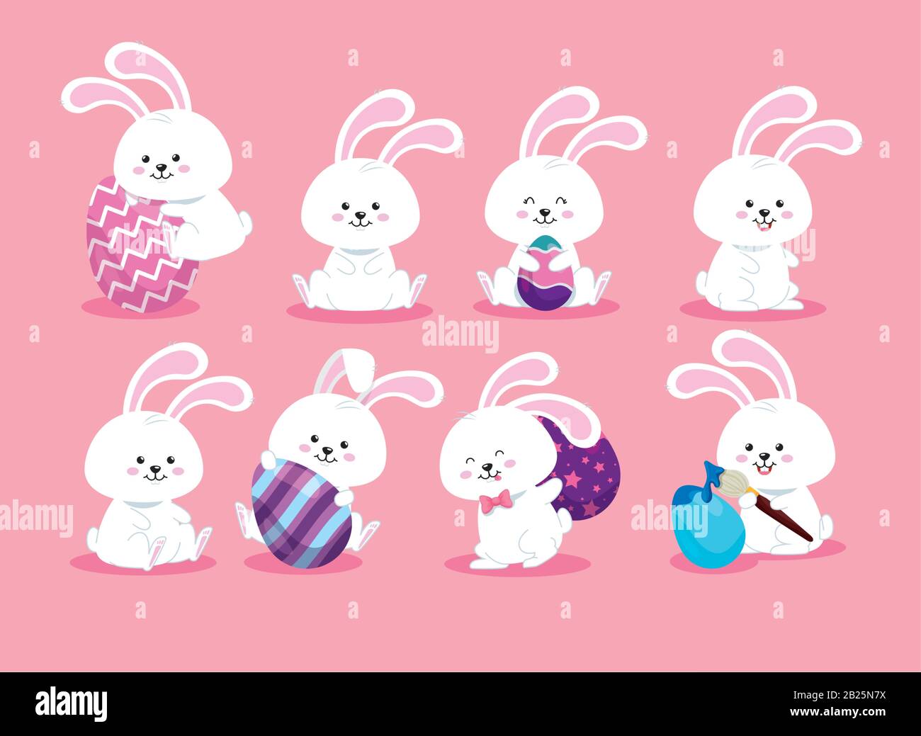 Color rabbits animals egg hi-res stock photography and images - Alamy