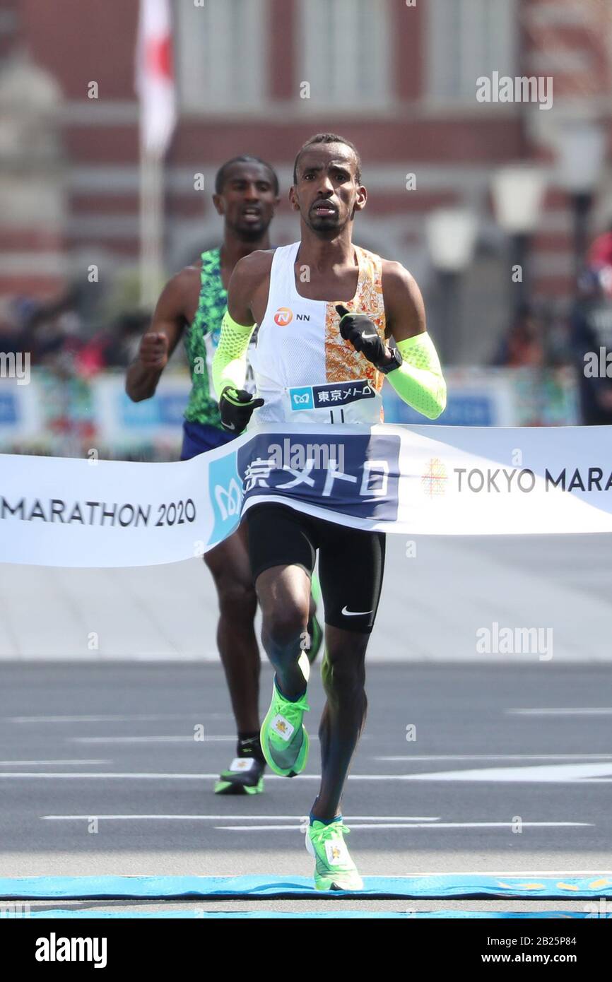 Tokyo Japan 01st Mar 2020 Bashir Abdi R Of Belgium Passes The Finish Line During The Tokyo Marathon 2020 In Tokyo Japan On March 1 2020 For Editorial Use Only Commercial Use