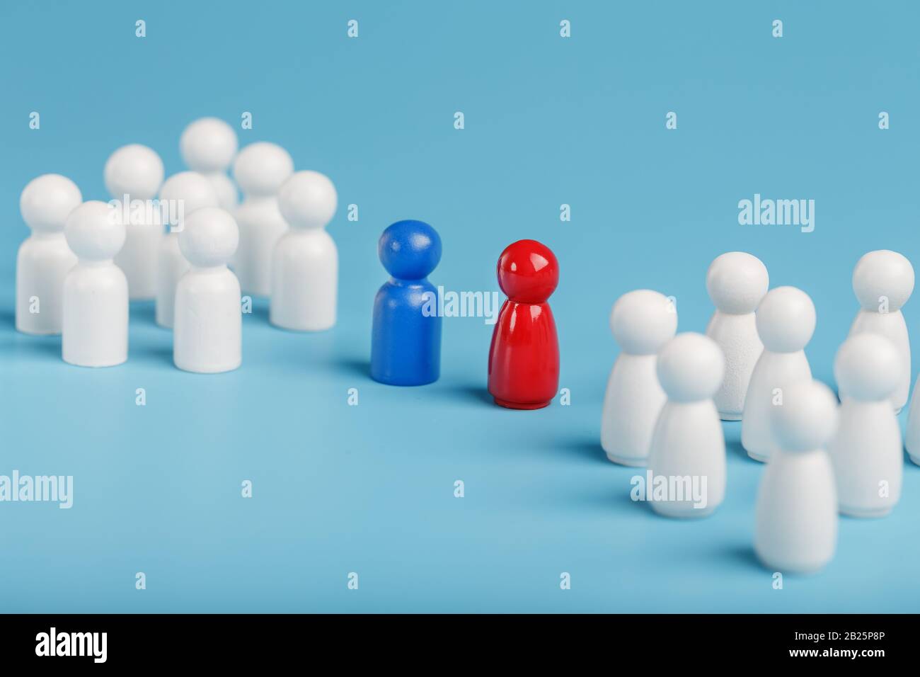 The conflict between two companies and a business, the rivalry of ...