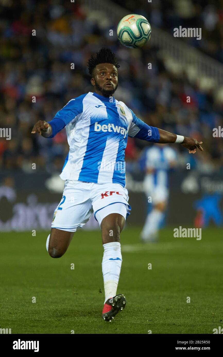 Madrid, Spain. 29th Feb, 2020. CHIDOZIE AWAZIEM DURING THE MATCH LEGANES CD VERSUS ALAVES IN BUTARQUE STADIUM. SATURDAY, 29 FEBRUARY 2020. Credit: CORDON PRESS/Alamy Live News Stock Photo
