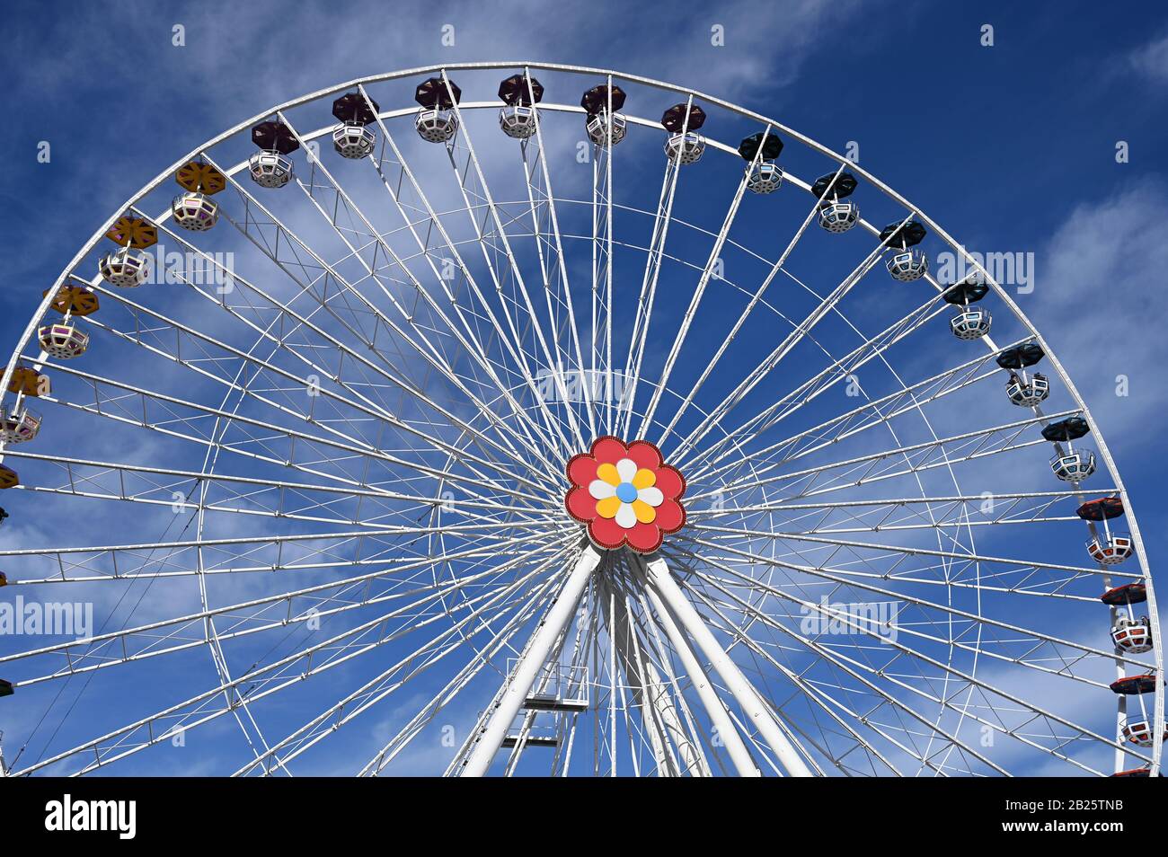 panoramic wheel at Prater park Vienna Stock Photo