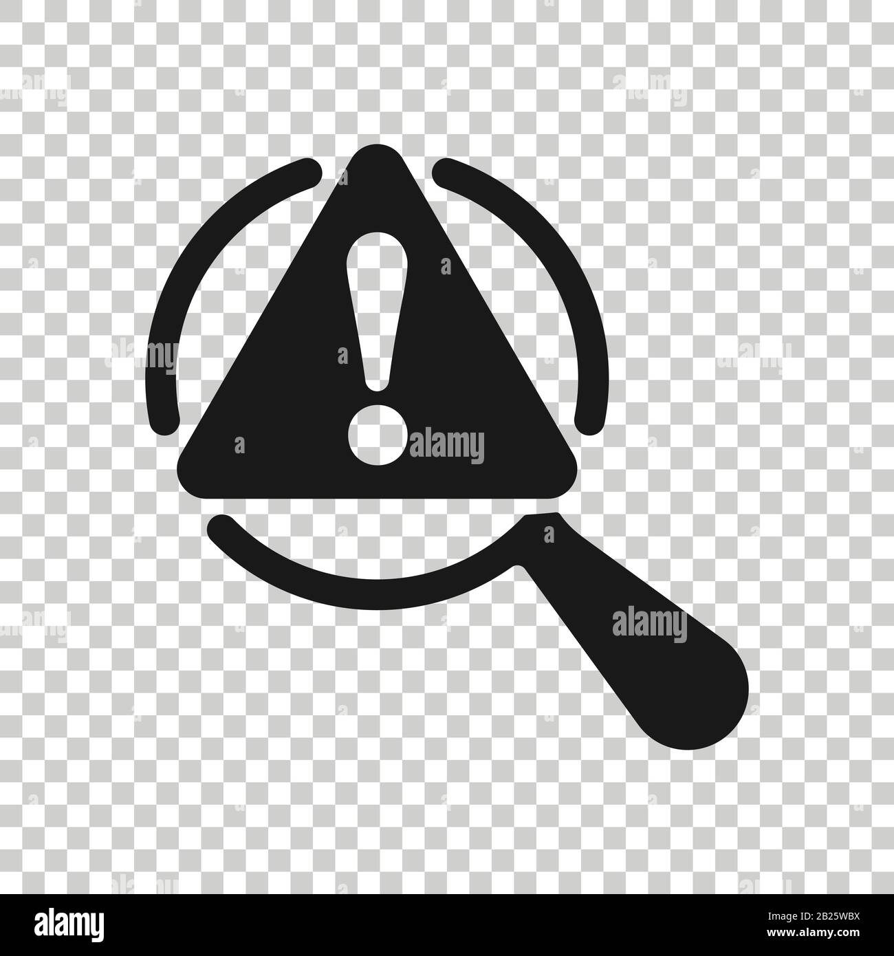 Risk Analysis Icon In Flat Style Exclamation Magnifier Vector Illustration On White Isolated Background Attention Business Concept Stock Vector Image Art Alamy