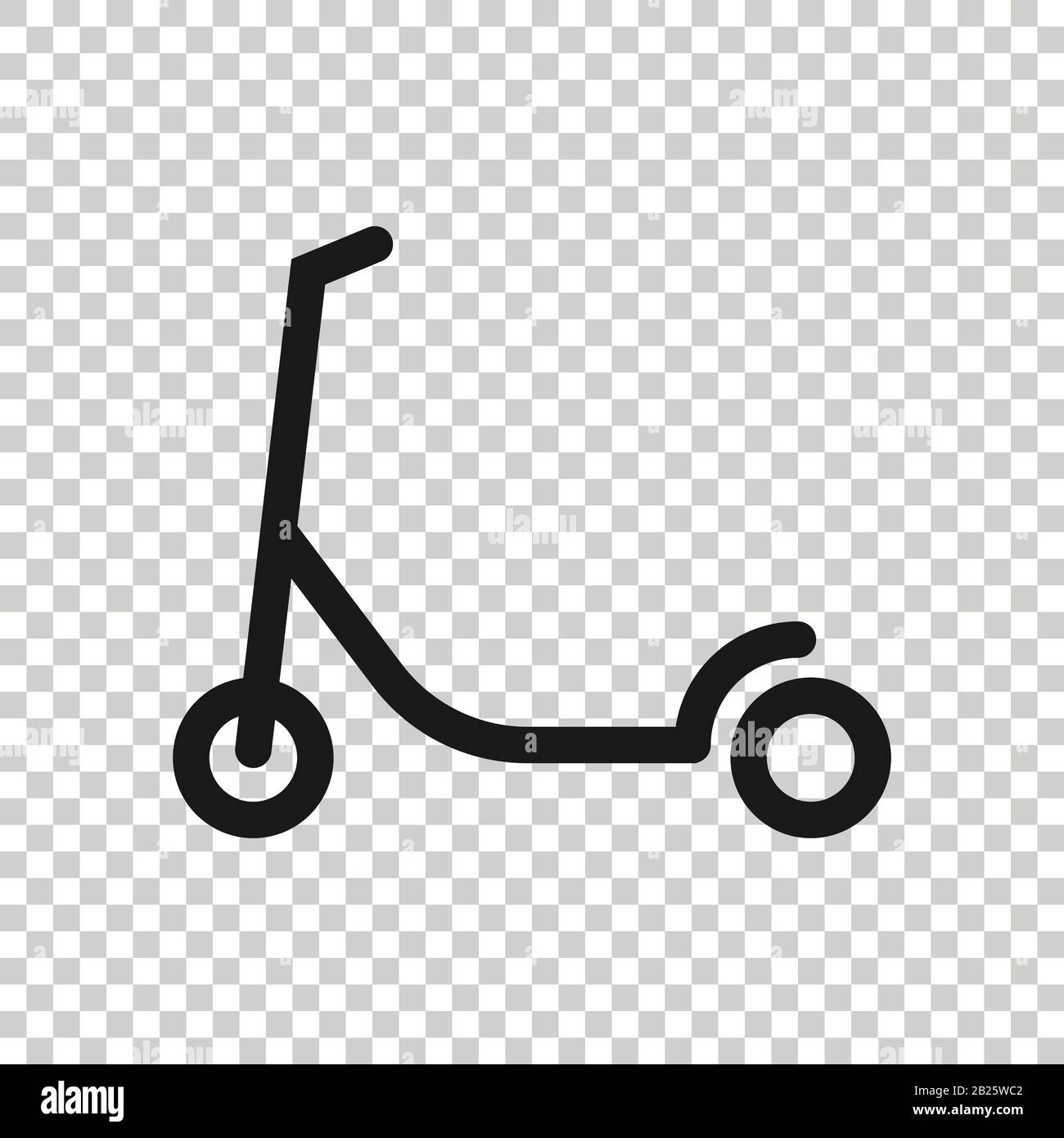 Electric scooter icon in flat style. Bike vector illustration on white isolated background. Transport business concept. Stock Vector