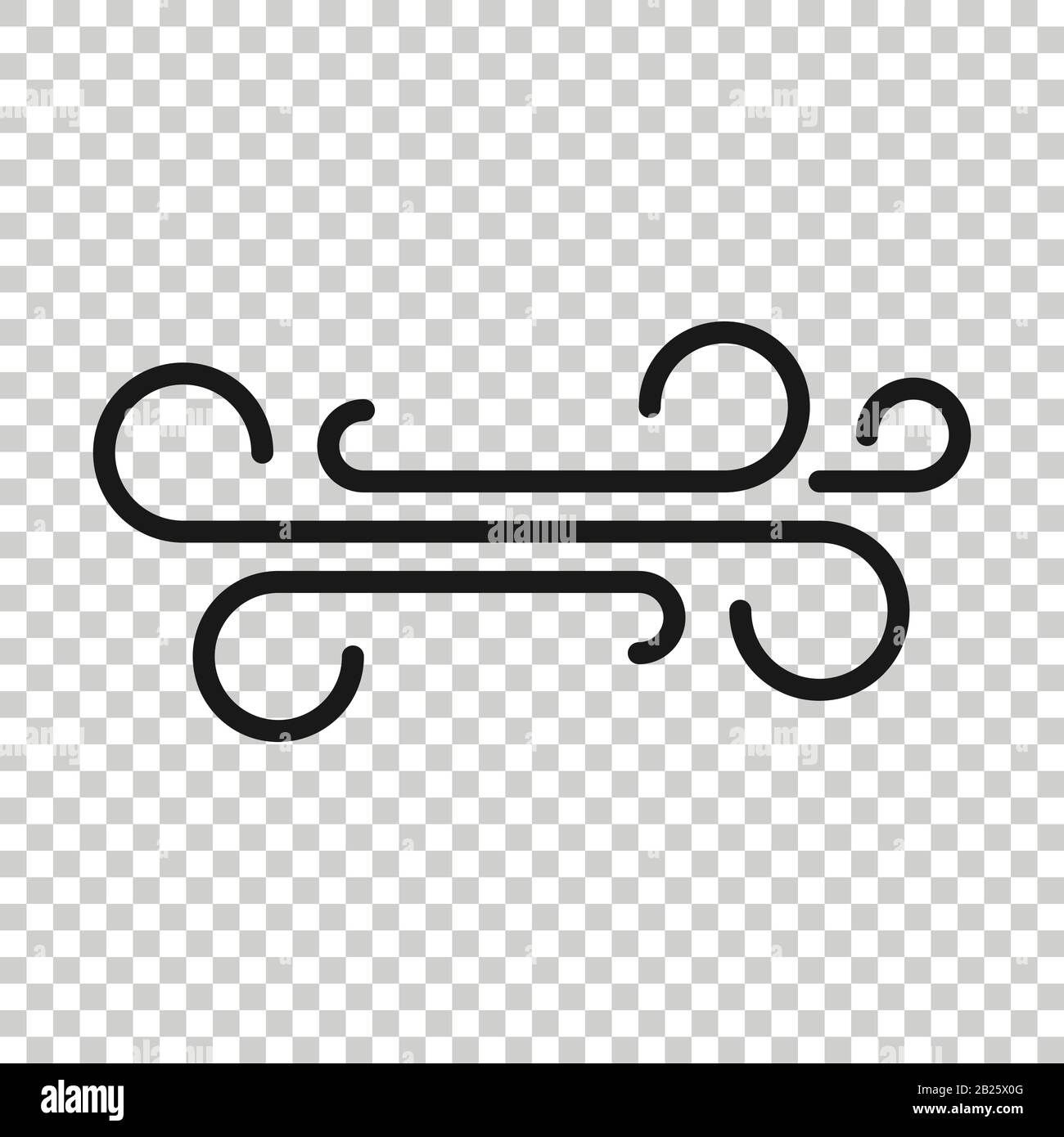 Wind icon in flat style. Air vector illustration on white isolated ...