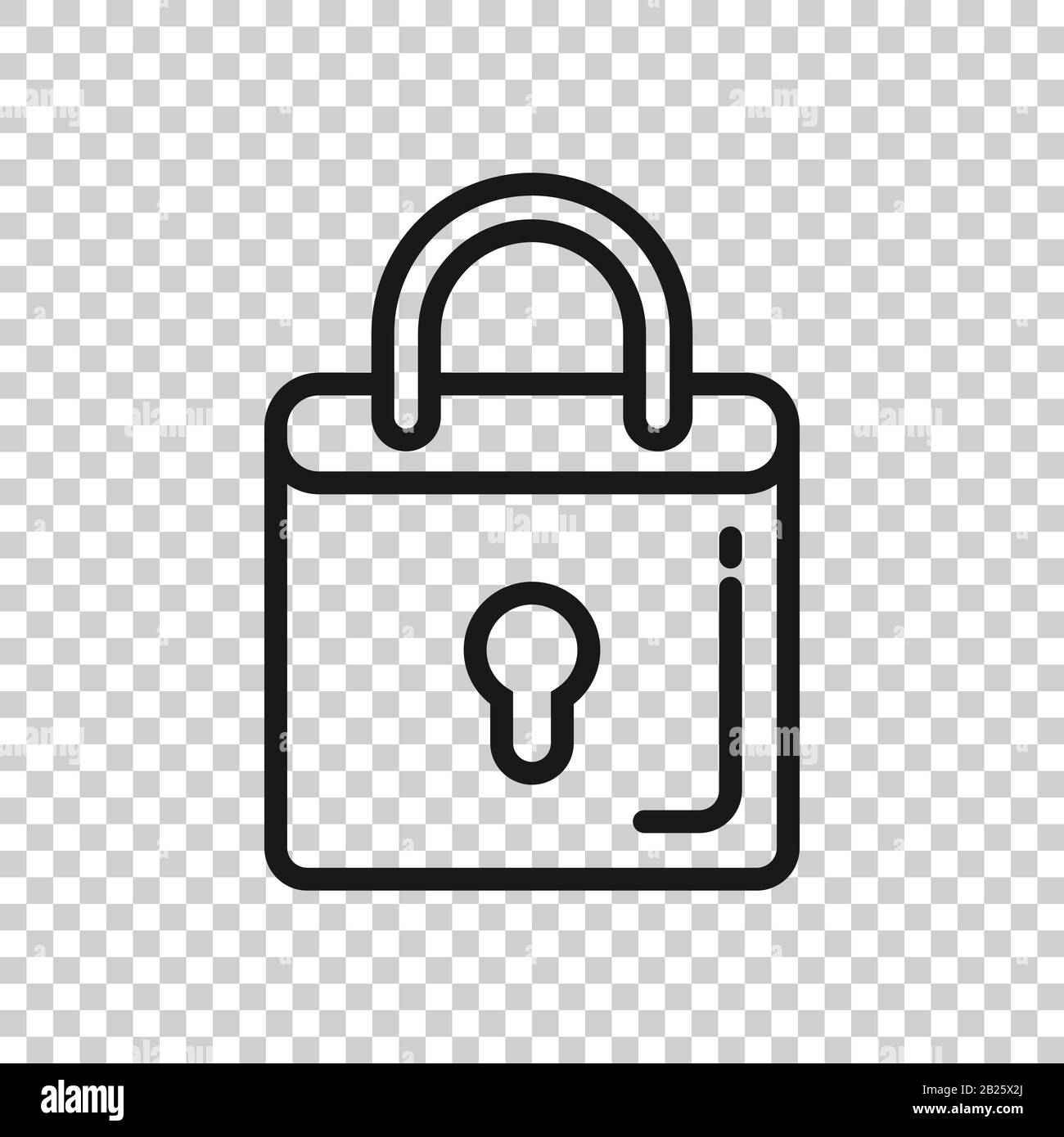 Locker icon in flat style. Padlock password vector illustration on ...