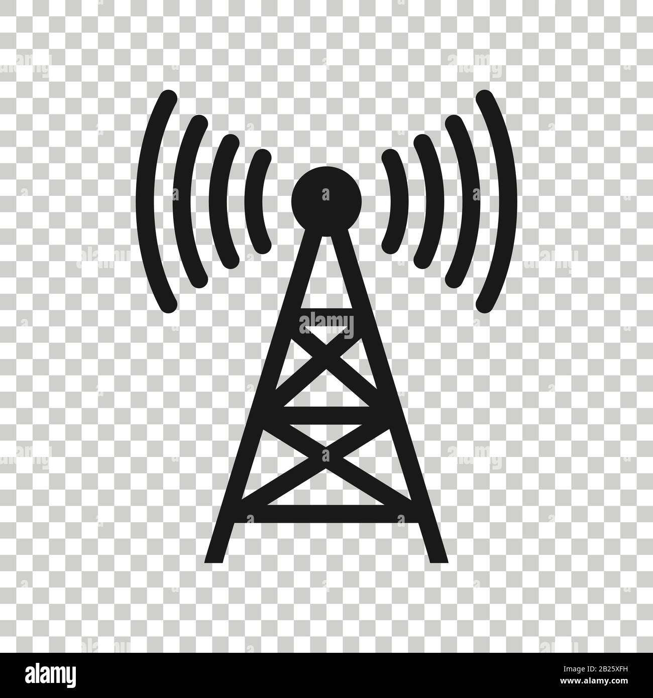 Antenna tower icon in flat style. Broadcasting vector illustration on white  isolated background. Wifi business concept Stock Vector Image & Art - Alamy
