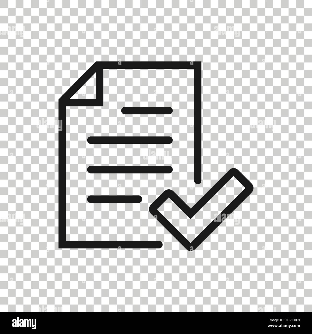 Approved document icon in flat style. Authorize vector illustration on ...