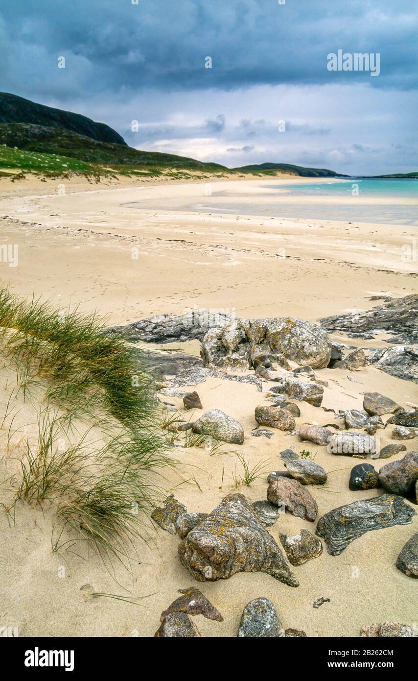 Traigh Mheilein Beach near Huisinis, Isle of Harris, Scotland, UK Stock Photo