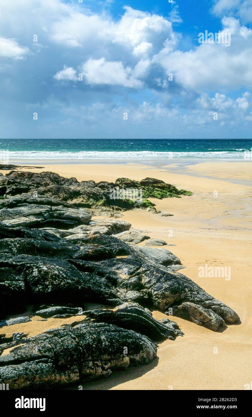 Horgabost Beach on the Isle of Harris in the Outer Hebrides, Scotland, UK Stock Photo