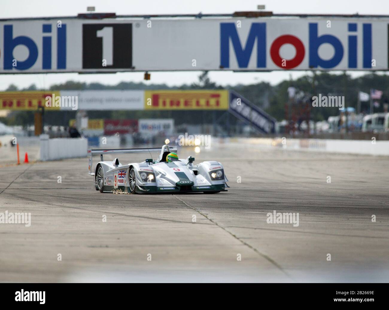 Audi UK Audi R8 racing in the 2003 Sebring 12 hour race Stock Photo