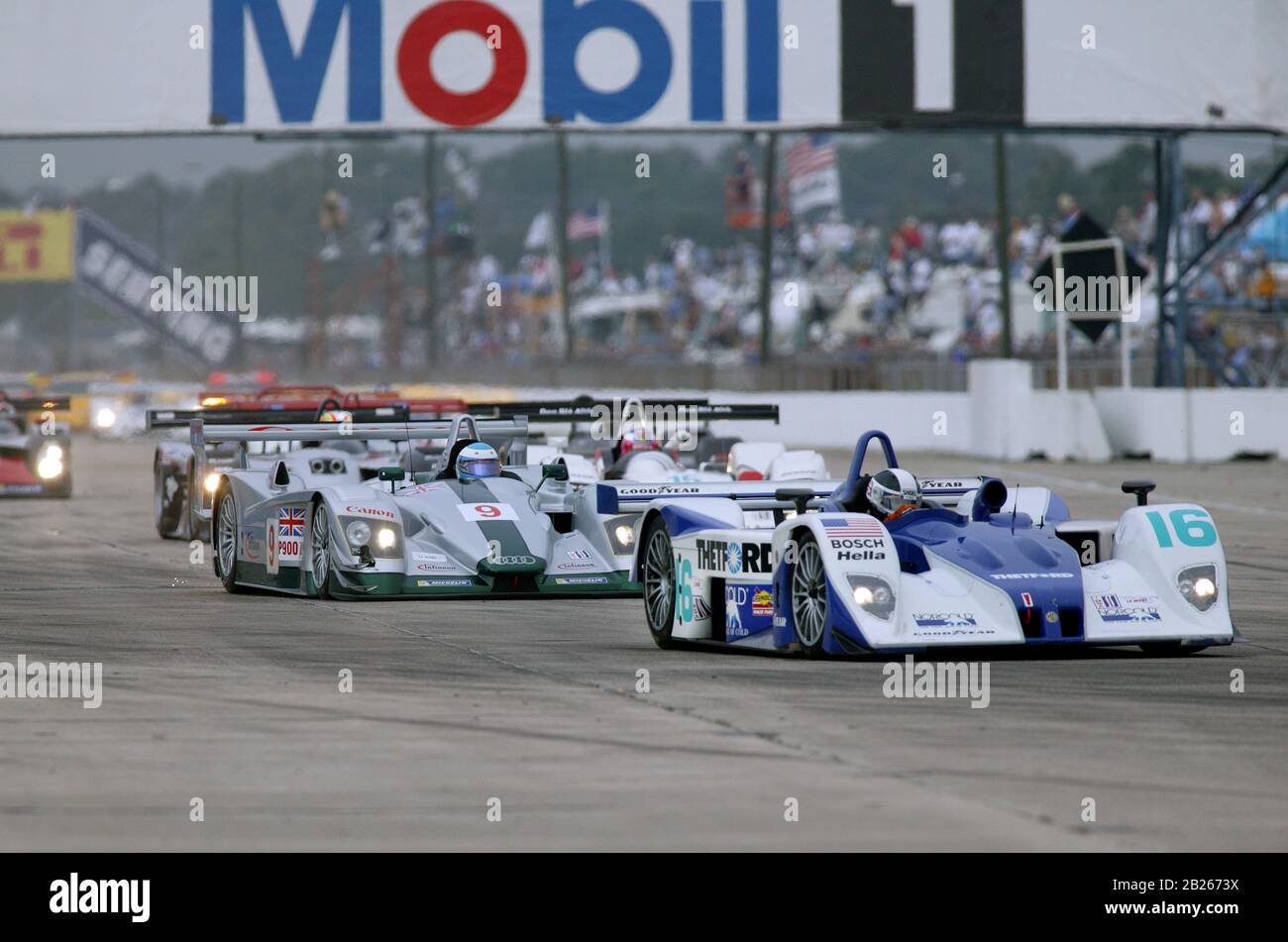 Opening lap of the 2003 Sebring 12 hour race Stock Photo